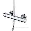 Brass wall mounted thermostatic bath shower mixer faucet